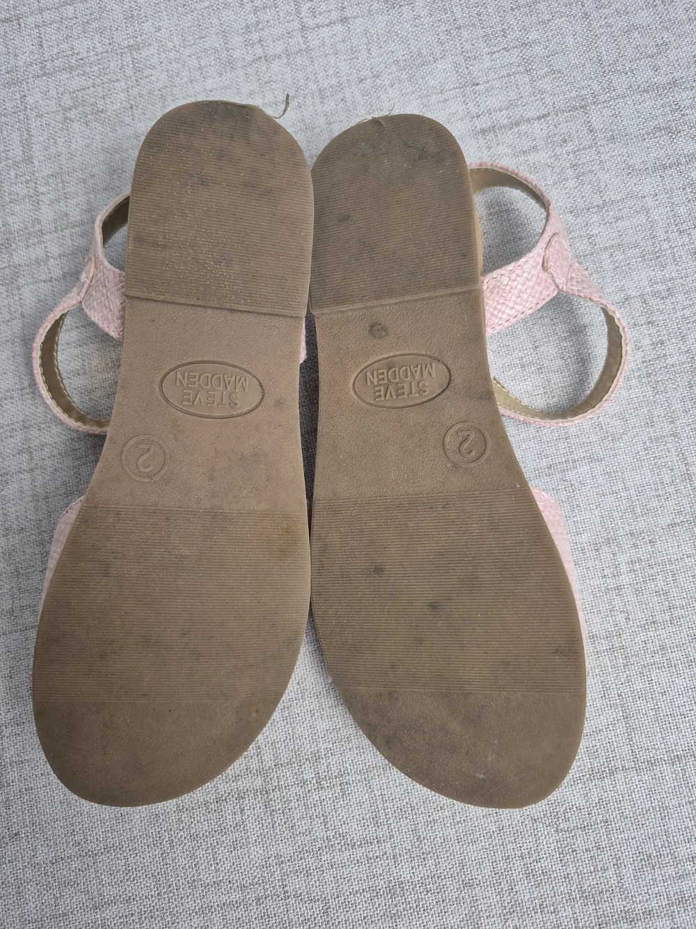 Steve Madden Girls Pink Woven Floral Embroidered Sandals Size 2